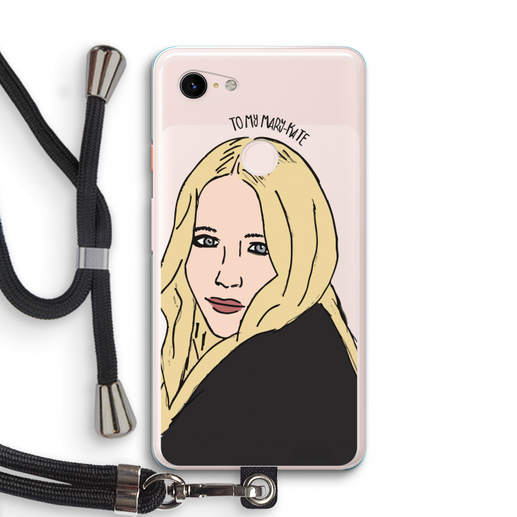 Mary Kate: Pixel 3 XL Transparant Hoesje met koord