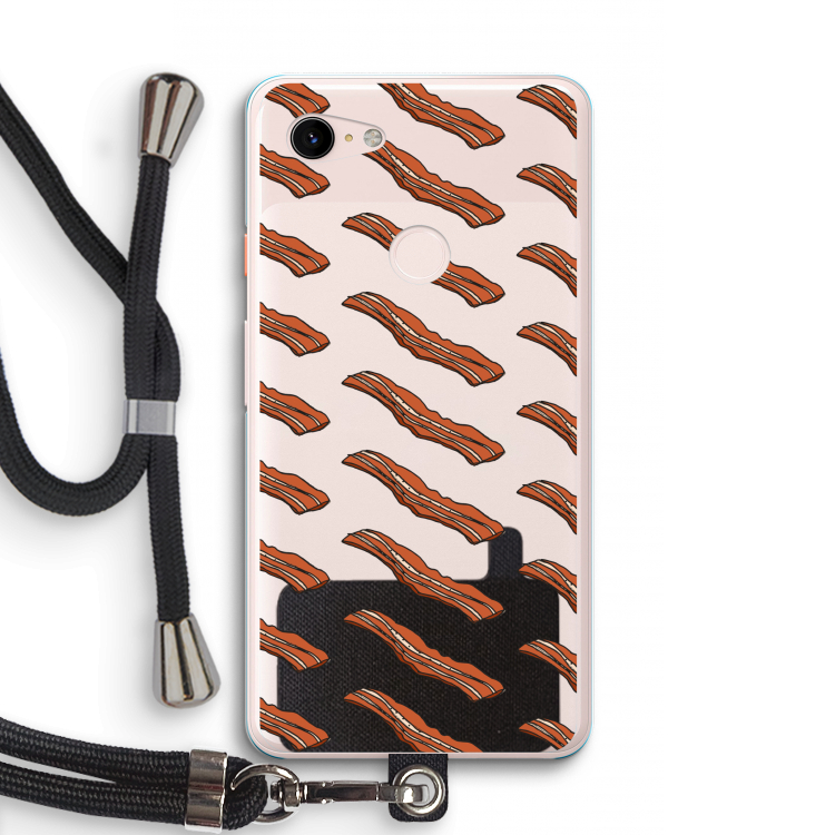 Bacon to my eggs #2: Pixel 3 XL Transparant Hoesje met koord