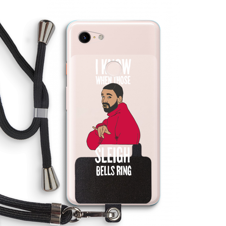 Sleigh Bells Ring: Pixel 3 XL Transparant Hoesje met koord