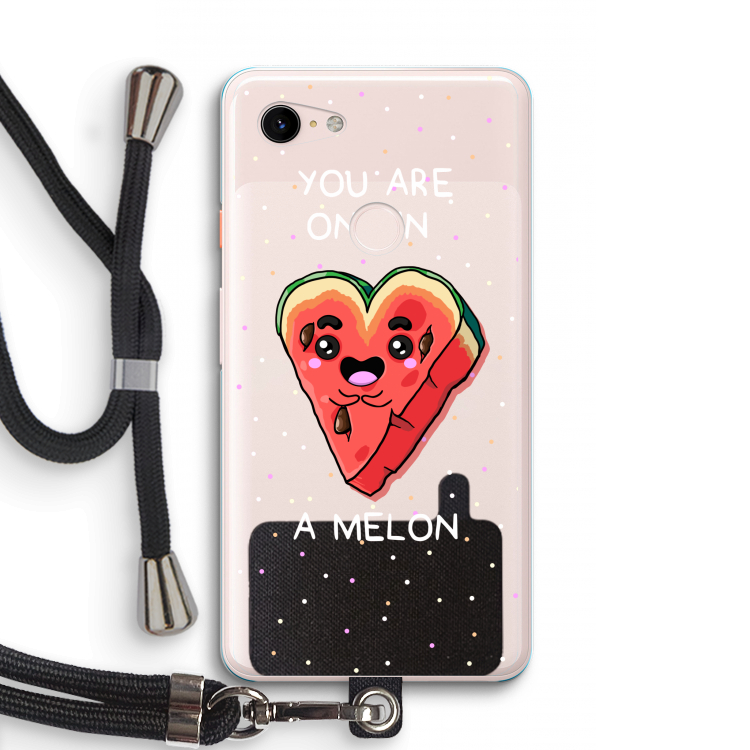 One In A Melon: Pixel 3 XL Transparant Hoesje met koord