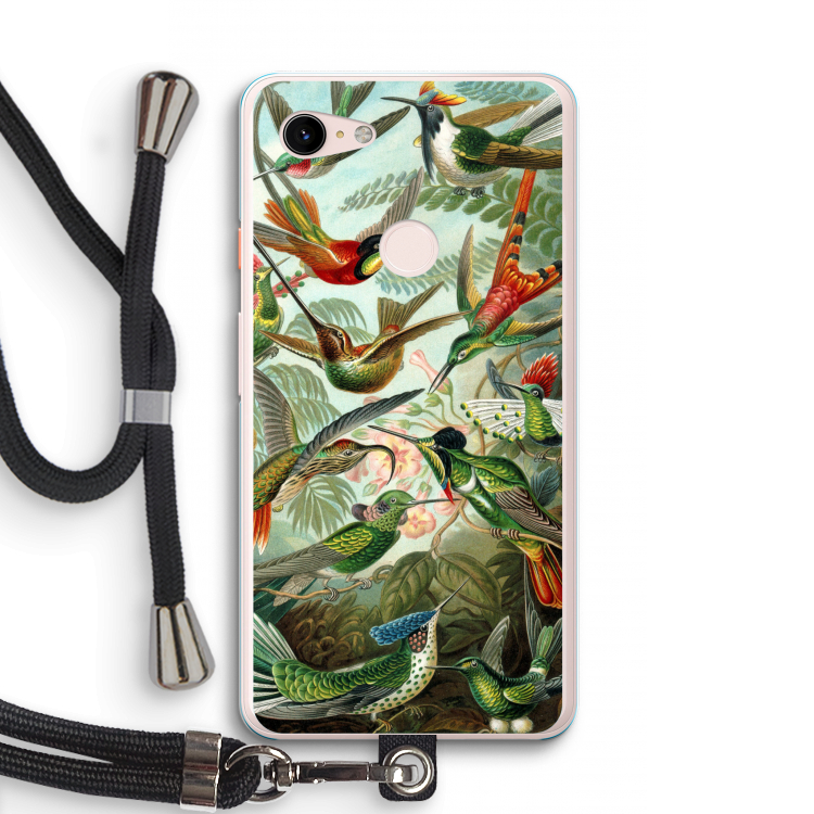 Haeckel Trochilidae: Pixel 3 XL Transparant Hoesje met koord