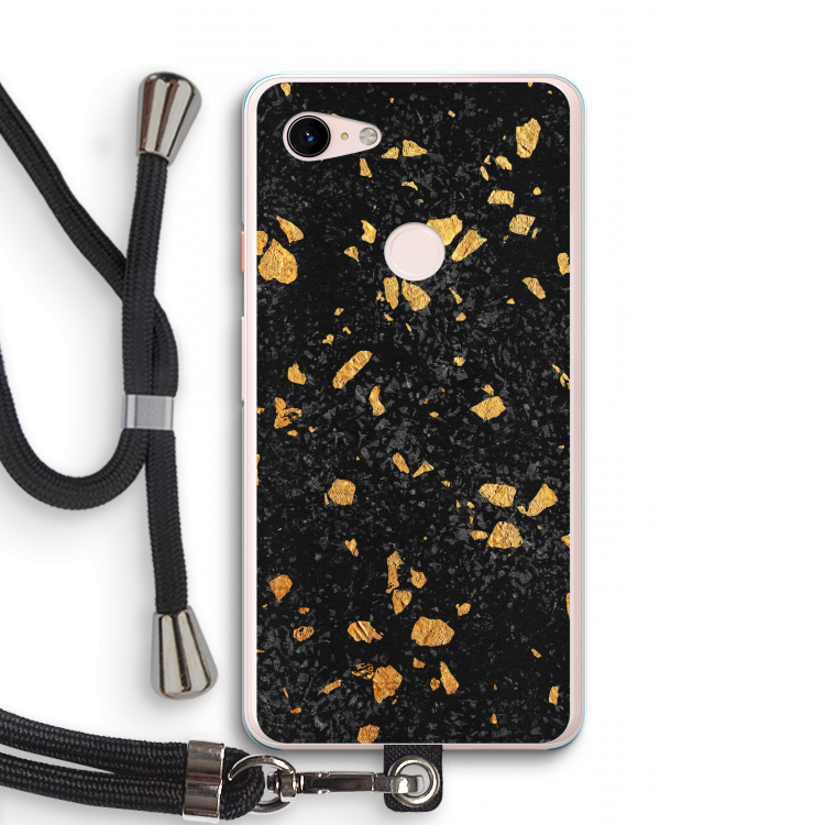 Terrazzo N°7: Pixel 3 XL Transparant Hoesje met koord