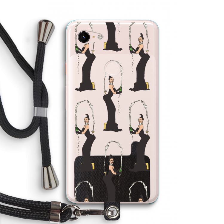 Pop Some Kim: Pixel 3 XL Transparant Hoesje met koord