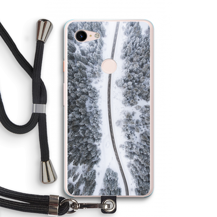 Snøfall: Pixel 3 XL Transparant Hoesje met koord