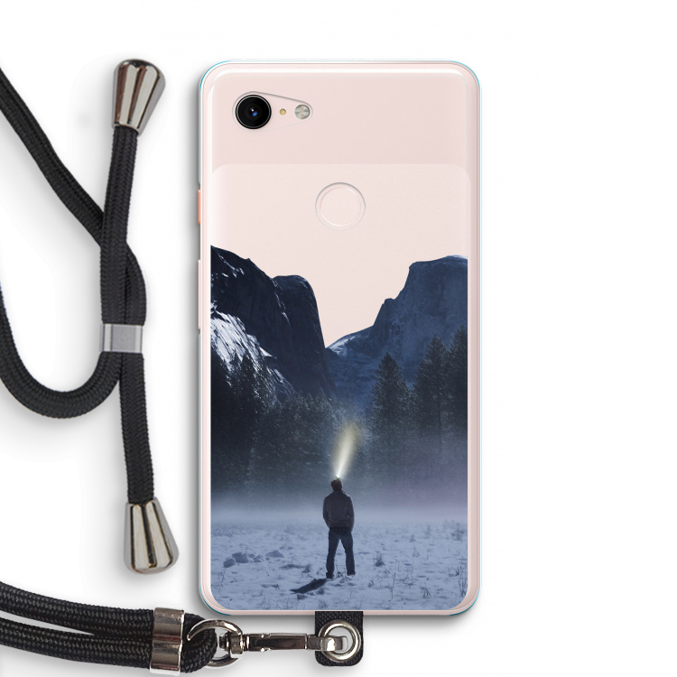 Wanderlust: Pixel 3 XL Transparant Hoesje met koord