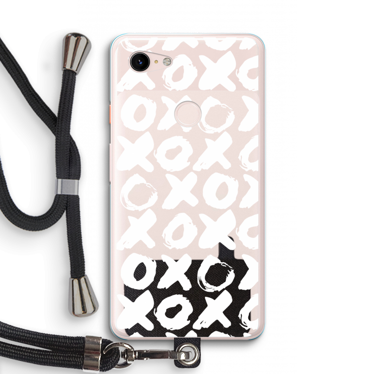 XOXO: Pixel 3 XL Transparant Hoesje met koord
