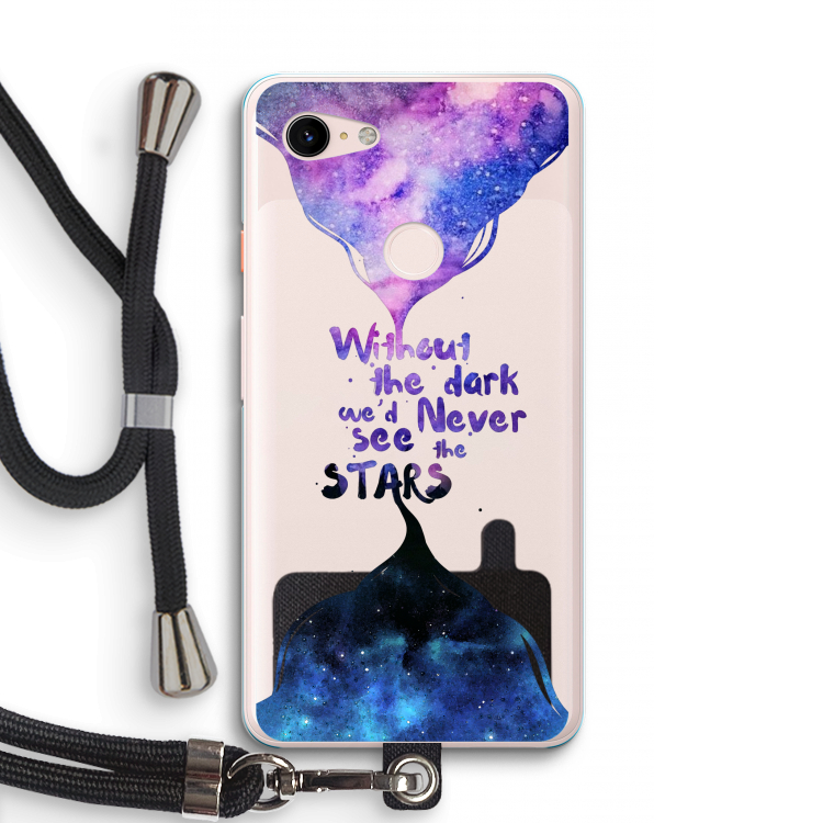 Stars quote: Pixel 3 XL Transparant Hoesje met koord