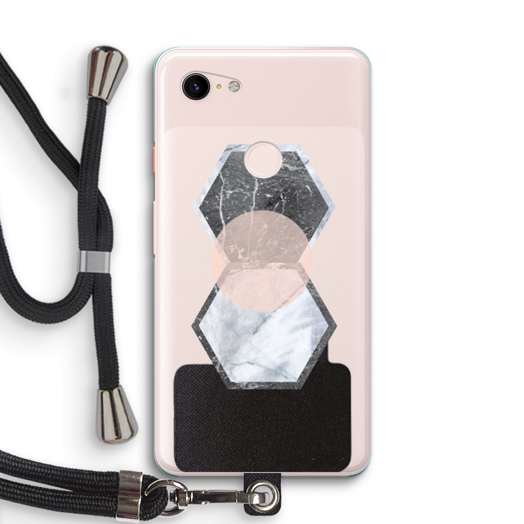 Creatieve toets: Pixel 3 XL Transparant Hoesje met koord