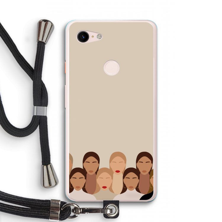 Girls girls girls: Pixel 3 XL Transparant Hoesje met koord