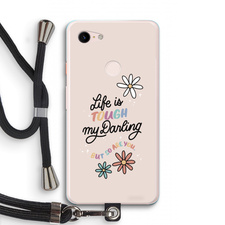 Tough Life: Pixel 3 XL Transparant Hoesje met koord