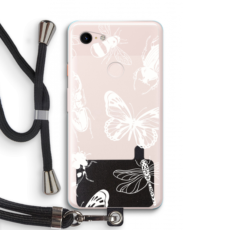 Tiny Bugs: Pixel 3 XL Transparant Hoesje met koord