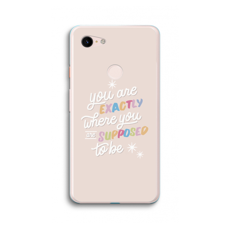 Right Place: Google Pixel 3 XL Transparant Hoesje