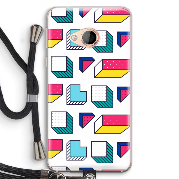 8-bit N°7: HTC U Play Transparant Hoesje met koord