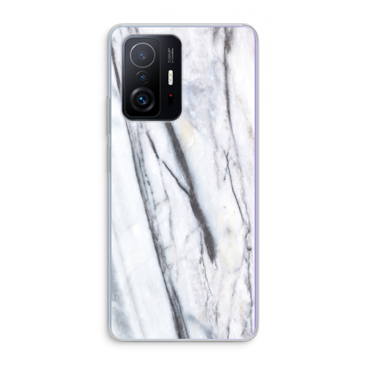 Gestreepte marmer: Xiaomi 11T Transparant Hoesje
