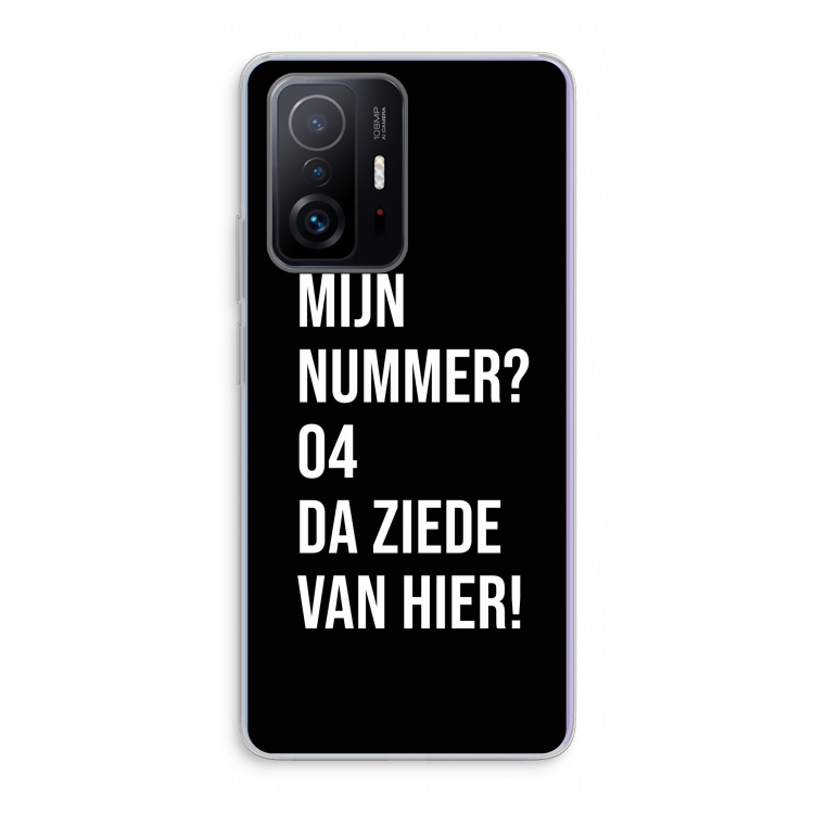Da ziede van hier - Zwart: Xiaomi 11T Transparant Hoesje