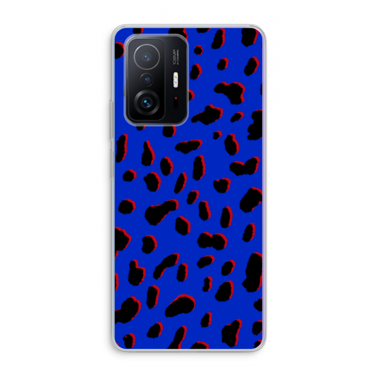 Blue Leopard: Xiaomi 11T Transparant Hoesje