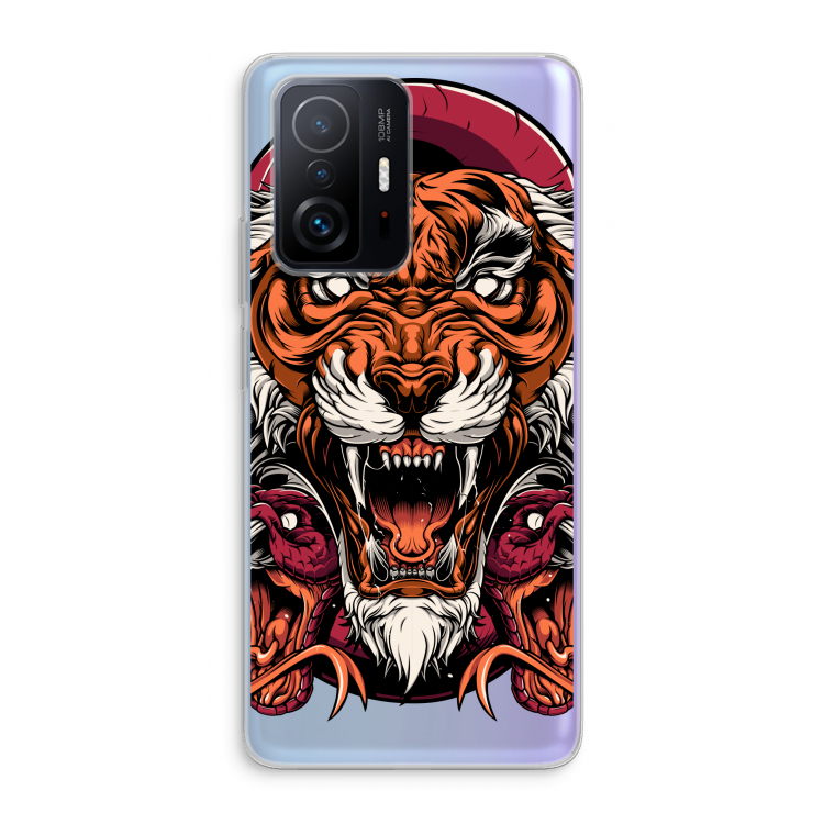 Tiger and Rattlesnakes: Xiaomi 11T Transparant Hoesje
