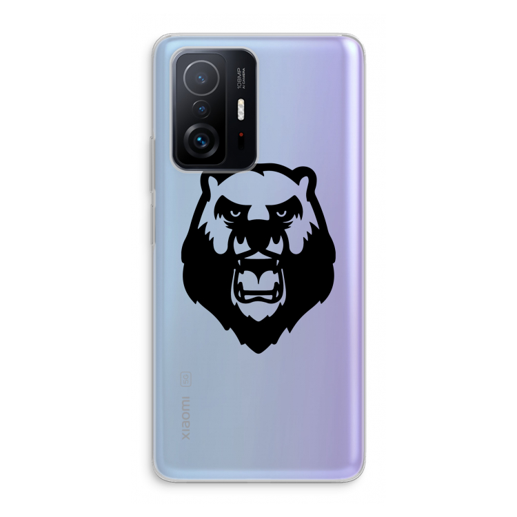 Angry Bear (black): Xiaomi 11T Transparant Hoesje