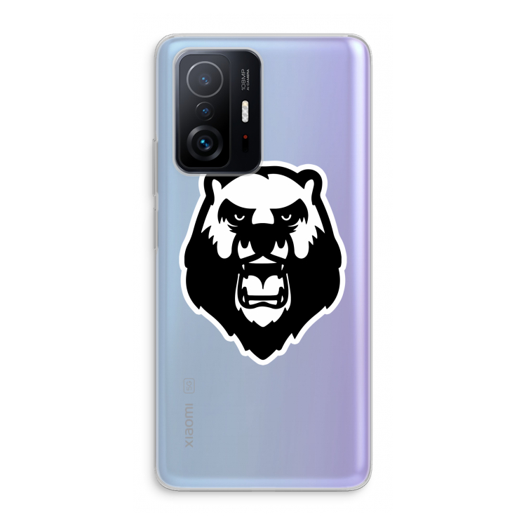 Angry Bear (white): Xiaomi 11T Transparant Hoesje