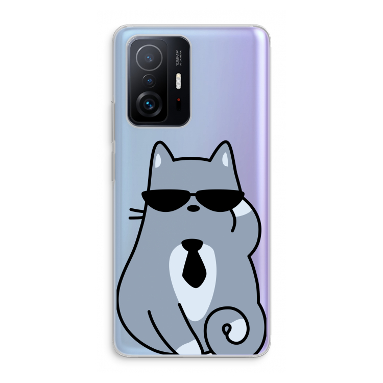 Cool cat: Xiaomi 11T Transparant Hoesje