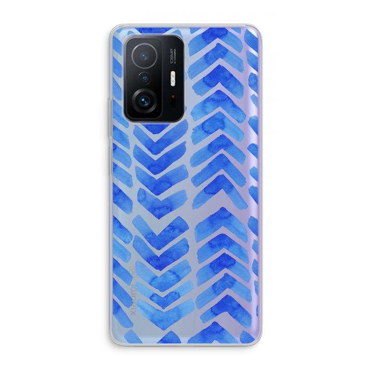 Blauwe pijlen: Xiaomi 11T Transparant Hoesje