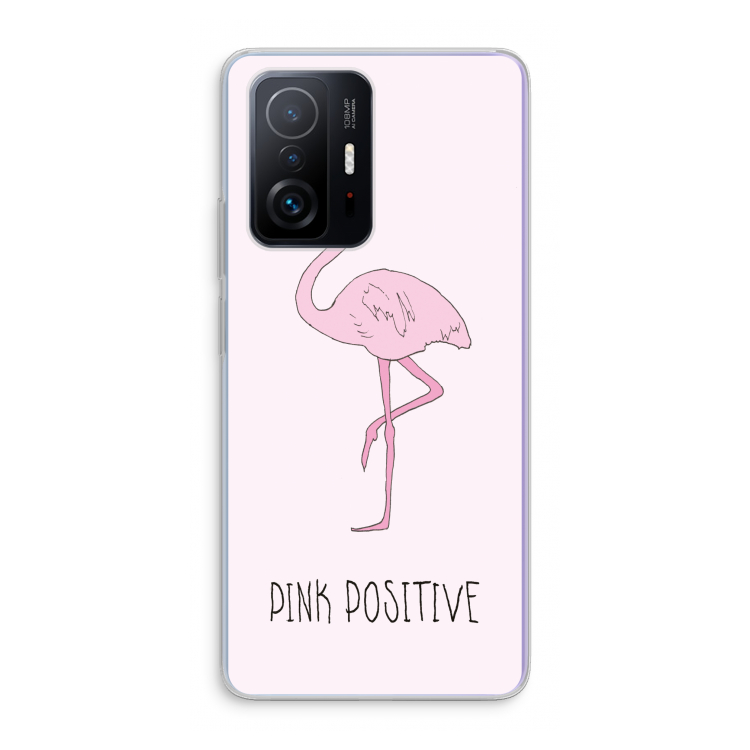 Pink positive: Xiaomi 11T Transparant Hoesje