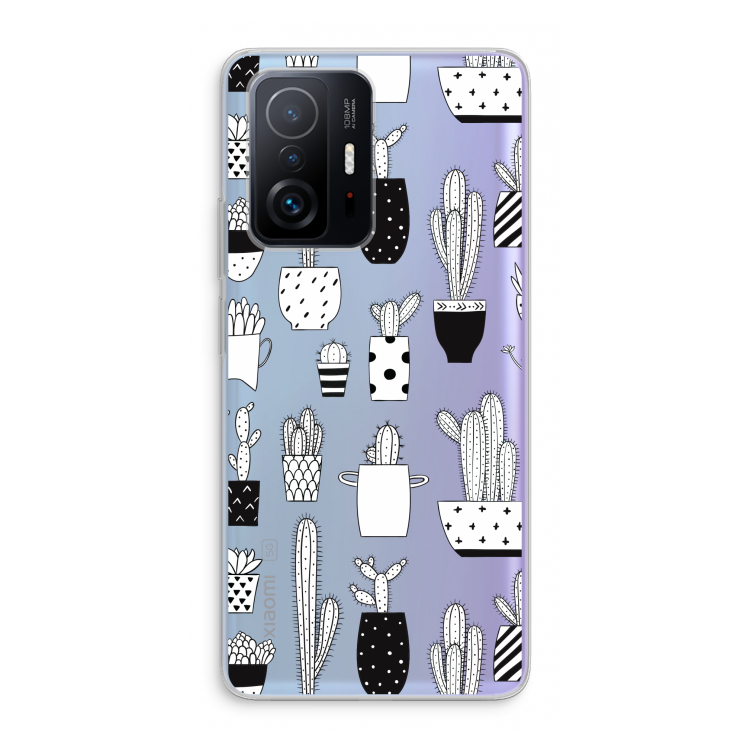 Cactusmotief: Xiaomi 11T Transparant Hoesje