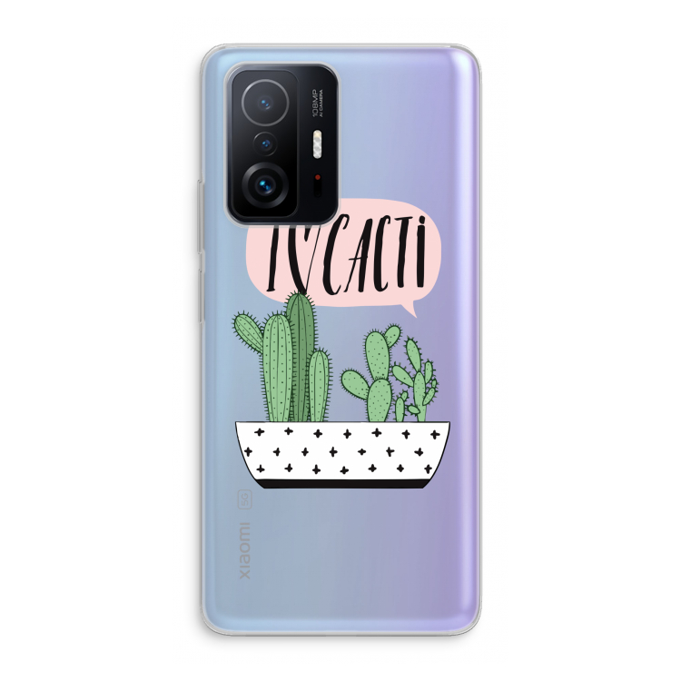 I love cacti: Xiaomi 11T Transparant Hoesje