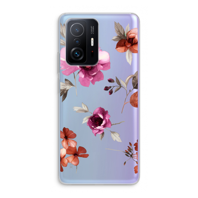 Geschilderde bloemen: Xiaomi 11T Transparant Hoesje