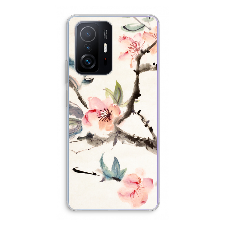 Japanse bloemen: Xiaomi 11T Transparant Hoesje