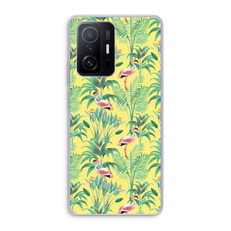 Flamingo party: Xiaomi 11T Pro Transparant Hoesje