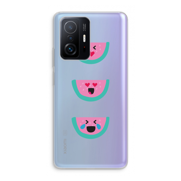 Smiley watermeloen: Xiaomi 11T Pro Transparant Hoesje