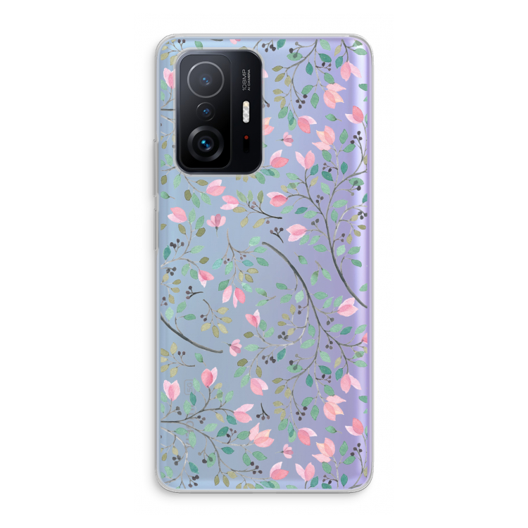 Sierlijke bloemen: Xiaomi 11T Pro Transparant Hoesje
