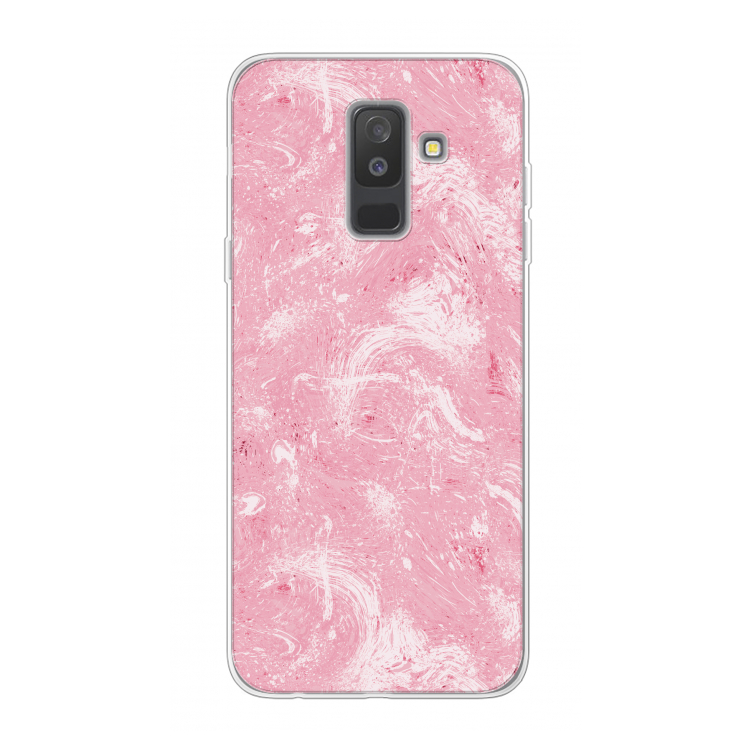 Abstract Painting Pink: Samsung Galaxy A6 Plus (2018) Transparant Hoesje