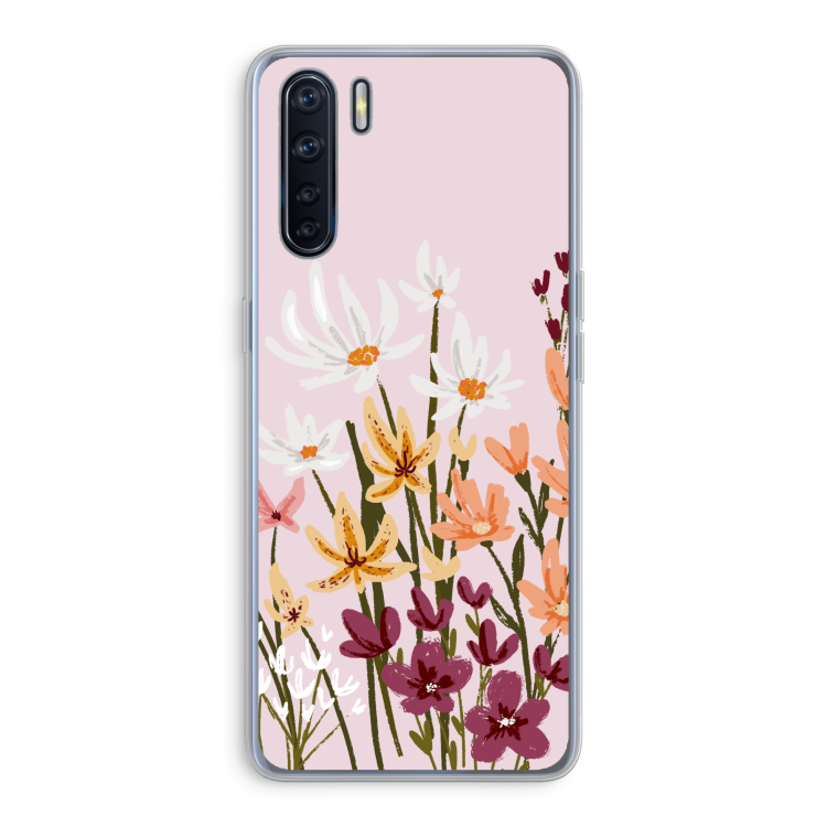 Painted wildflowers: Oppo A91 Transparant Hoesje