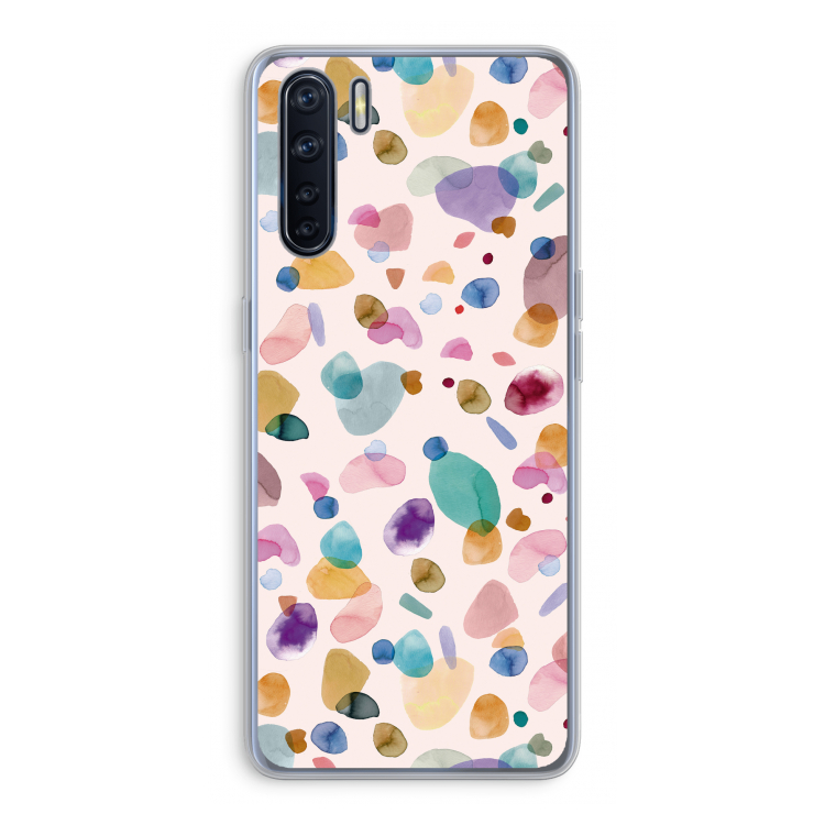 Terrazzo Memphis Pink: Oppo A91 Transparant Hoesje