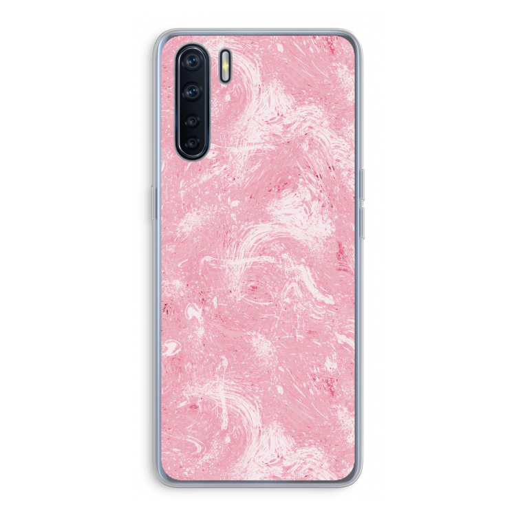 Abstract Painting Pink: Oppo A91 Transparant Hoesje