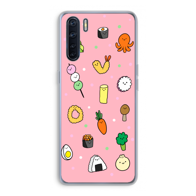 Happy bento friends: Oppo A91 Transparant Hoesje