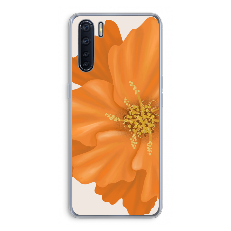 Orange Ellila flower: Oppo A91 Transparant Hoesje