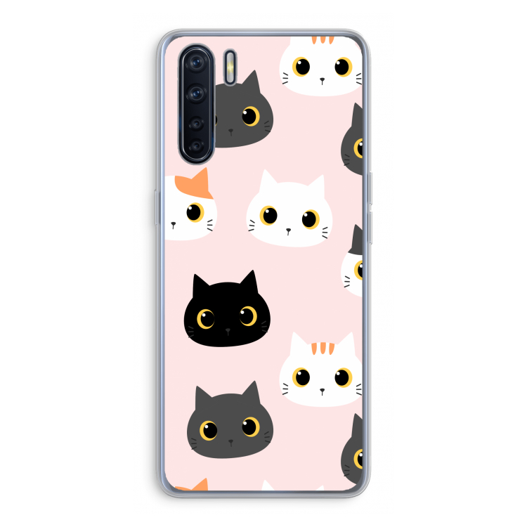 Katten: Oppo A91 Transparant Hoesje
