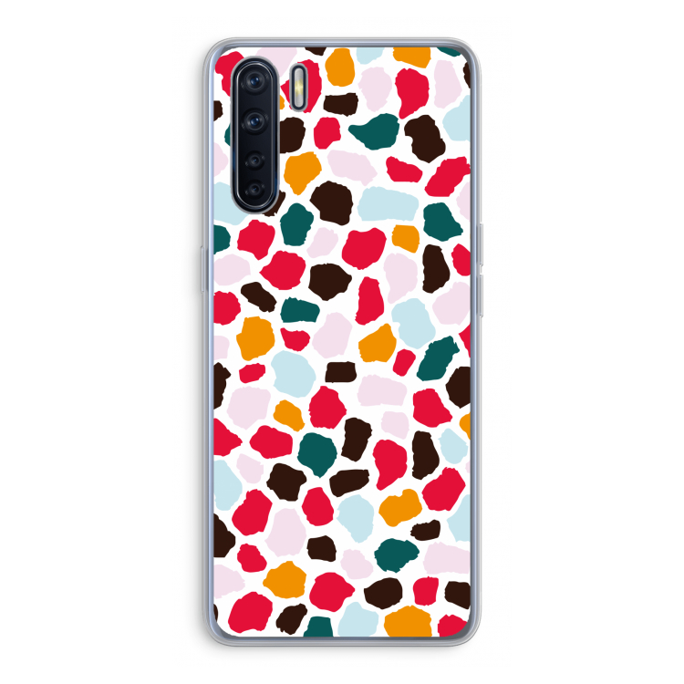 Colored Giraffe: Oppo A91 Transparant Hoesje