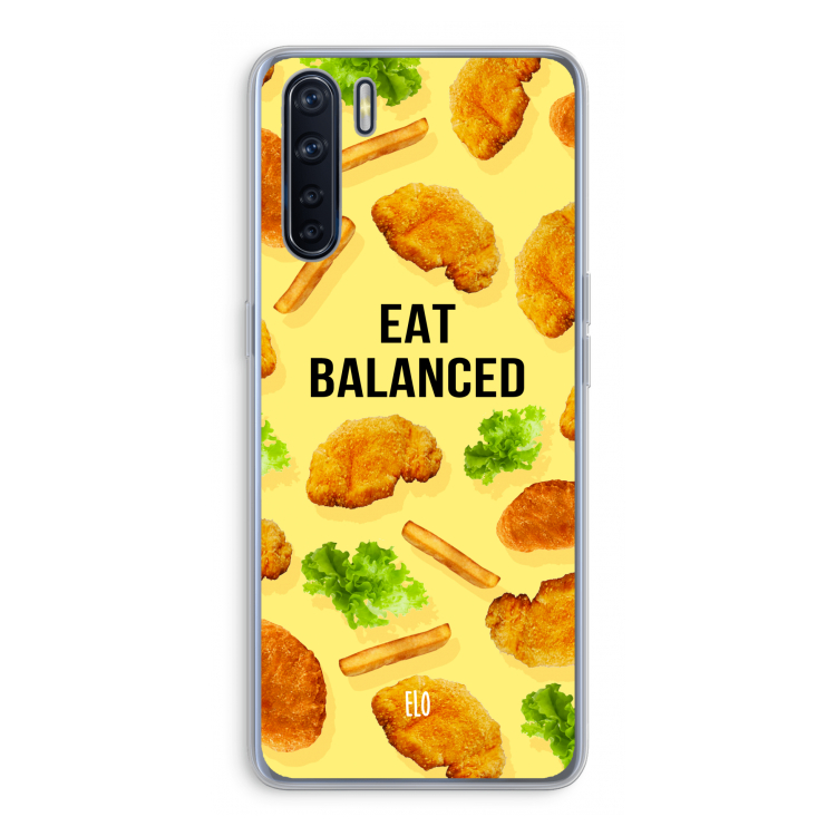 Eat Balanced: Oppo A91 Transparant Hoesje