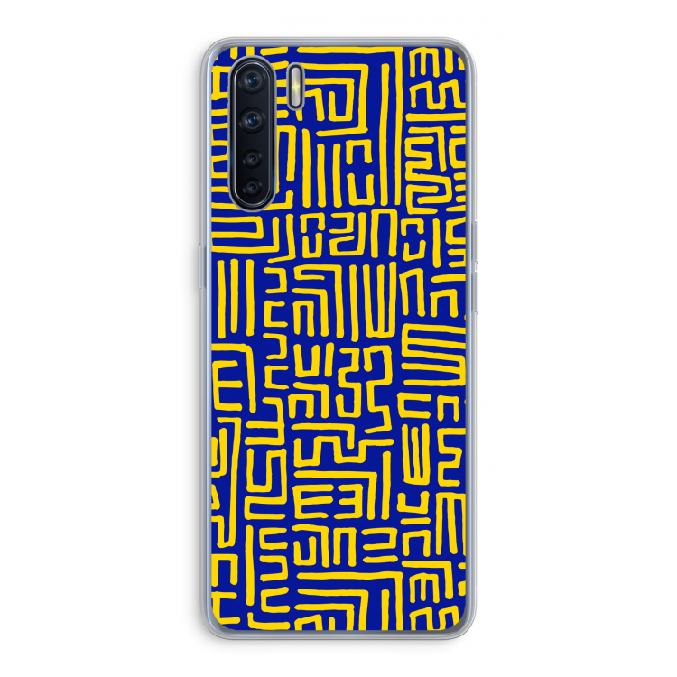 Majorelle Blue Print: Oppo A91 Transparant Hoesje