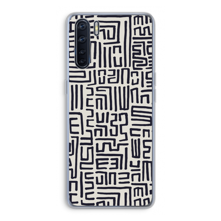 Moroccan Print: Oppo A91 Transparant Hoesje