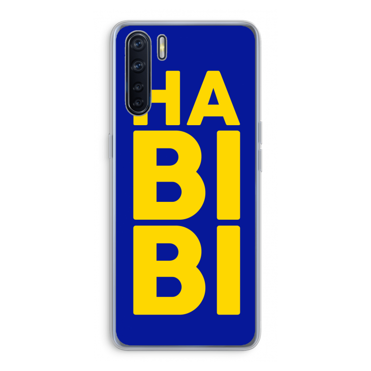 Habibi Blue: Oppo A91 Transparant Hoesje