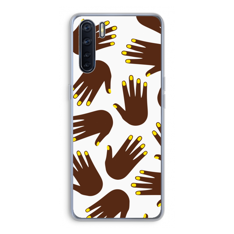 Hands dark: Oppo A91 Transparant Hoesje