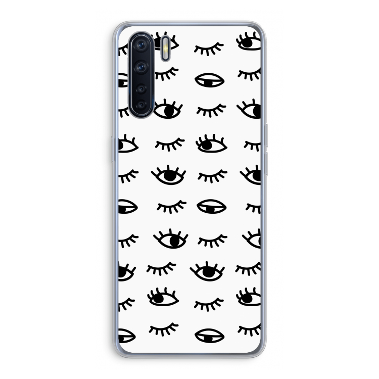 Eye pattern #2: Oppo A91 Transparant Hoesje