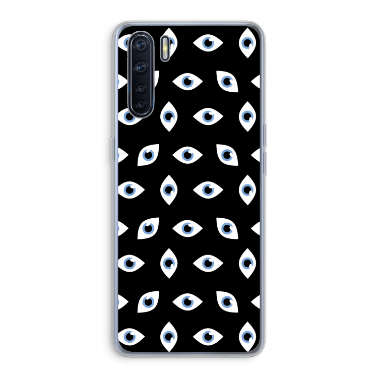 Eyes pattern: Oppo A91 Transparant Hoesje