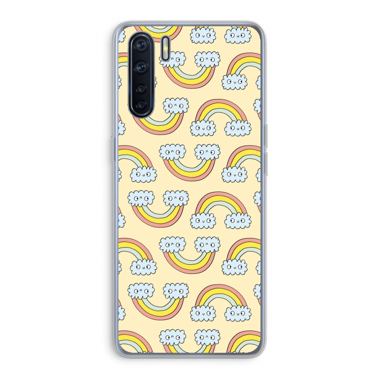 Regenboog: Oppo A91 Transparant Hoesje