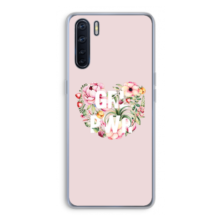 GRL PWR Flower: Oppo A91 Transparant Hoesje